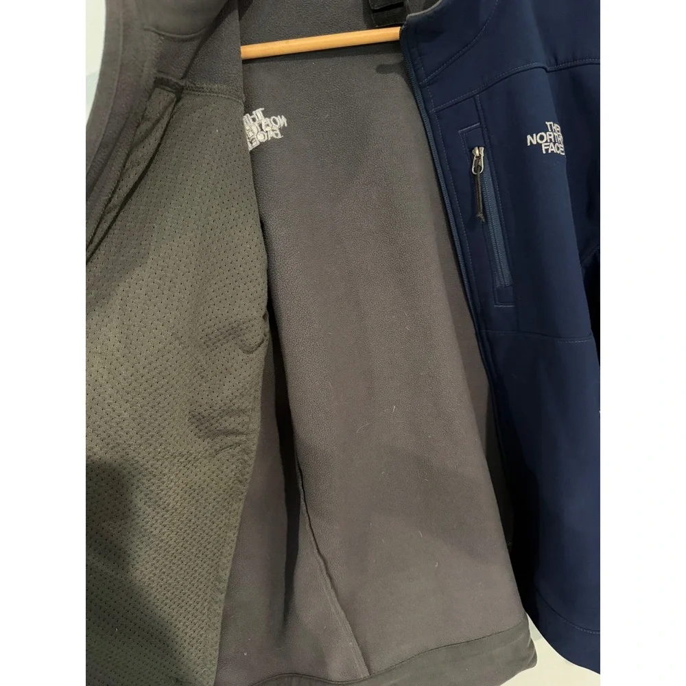 The North Face Mens Apex Bionic Softshell Jacket Navy Blue Full Zip Medium
